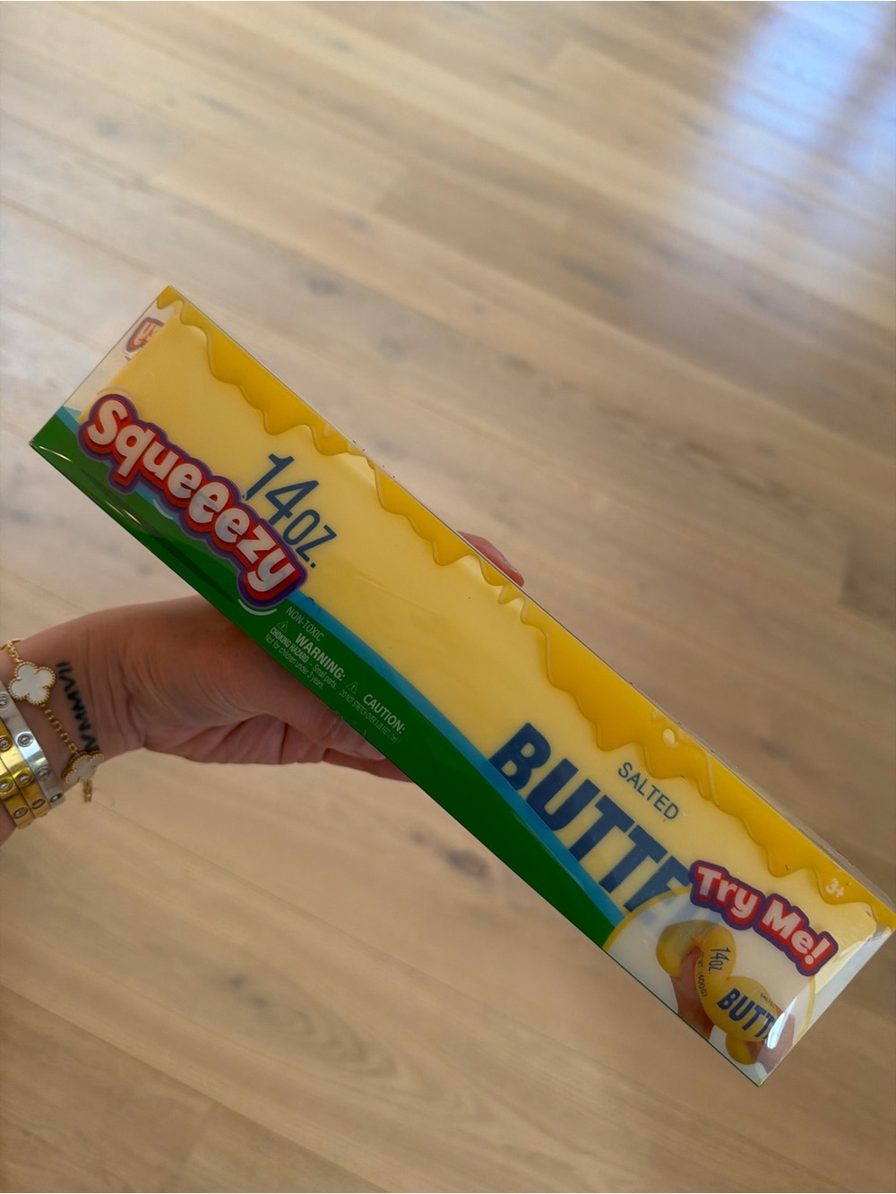 Squeeze Yellow and Green Squeezy Butter Toy